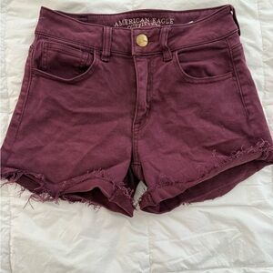 American Eagle Outfitters Women's Burgundy Shorts